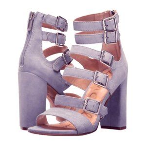 Sam Edelman Yasmina Blue Suede Heels 10